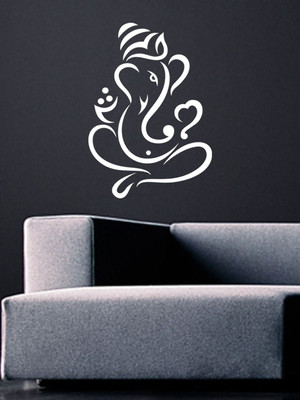 ALLURE 72 cm Ganpati Ji Self Adhesive Sticker(Pack of 1)