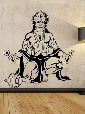 ALLURE 72 cm Hanuman Ji Self Adhesive Sticker(Pack of 1)