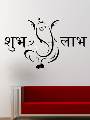 ALLURE 99 cm Ganesh ji Self Adhesive Sticker(Pack of 1)