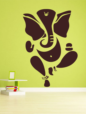 ALLURE 86 cm Ganesh ji Self Adhesive Sticker(Pack of 1)