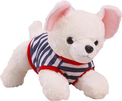 CREATIVEVILLA CUTE BLUE LAZY SLEEPING TSHIRT DOG STUFFED PLUSH SOFT TOY - 26 cm(Black)