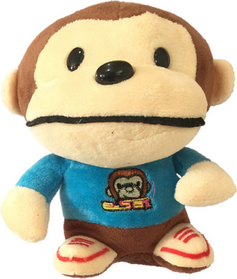 

CREATIVEVILLA CUTE BLUE MONKEY STUFFED PLUSH SOFT TOY - 16.5 cm(Multicolor)