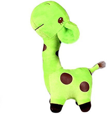 

CREATIVEVILLA CUTE DOT PRINT GREEN GIRAFFE STUFFED PLUSH SOFT TOY - 23 cm(Black)