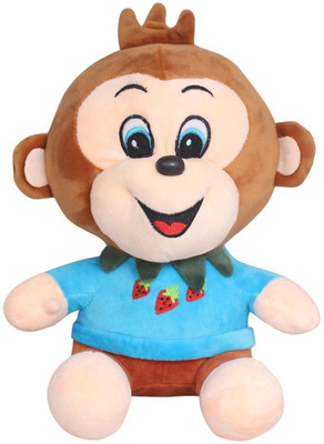 

CREATIVEVILLA CUTE BLUE MONKEY TEDDY BEAR STUFFED PLUSH SOFT TOY - 25 cm(Blue)