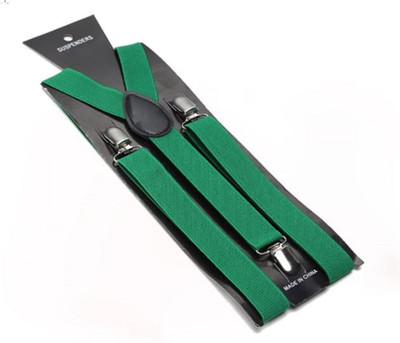 

Friendskart Y- Back Suspenders for Men(Green)
