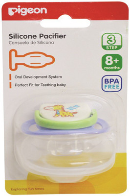 

Pigeon Silicone Pacifier Step 3, Giraffe Teether(Multicolor)