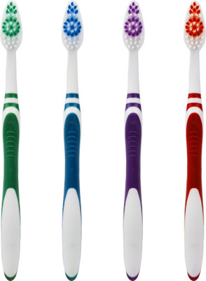 

aquawhite Super Clean Bristles. Health & Personal Care Medium Toothbrush(Pack of 4)