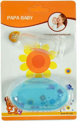 

Papa Baby Silicon gum cleaner for infants Extra Soft Toothbrush