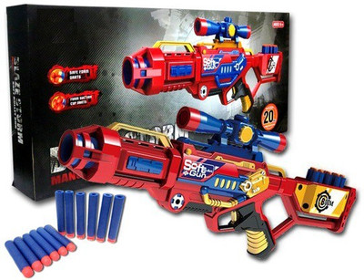 

Toyshine Blaze Storm Manual Soft Bullet Gun, 20 Soft Bullets Included(Multicolor)