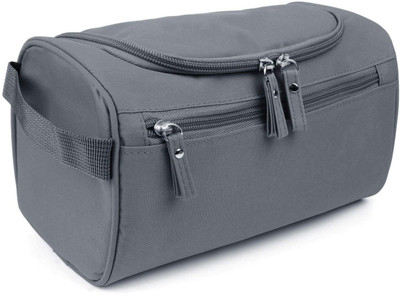 

Styleys Hanging Fabric Travel Toiletry Bag Organizer and Dopp Kit storage Bag Travel Toiletry Kit(Grey)