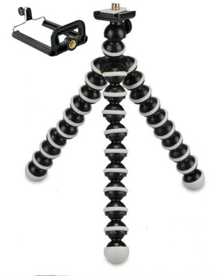 

Shrih Flexible Multi Functional Gorila Tripod (Size : M) for Camera, DSLR and Smartphone with Universal Mobile Attachment Tripod(Black, Supports Up to 2500 g)