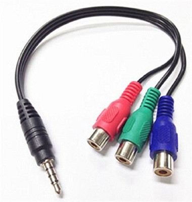 

Kebilshop TV-out Cable 3.5 mm Male to RCA Audio(Multicolor, For DVD)