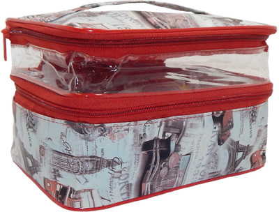 

RK Brands City Outlook Designer 2 Partition Portable Makeup Vanity Box(Red)