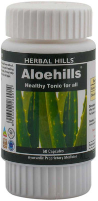 

Herbal Hills Herbal Hills Aloehills 60 Capsule Ayurvedic Aloe or Aloe Vera (Aloe barbadensis) Capsule - 400mg pure powder in a capsule(60 No)