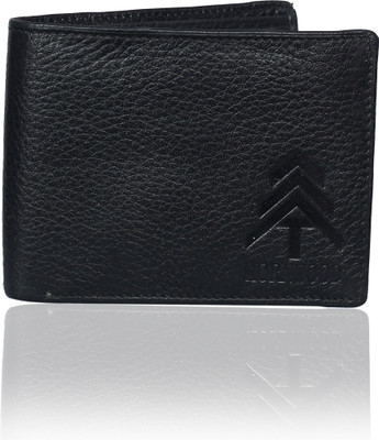 

HORNWOOD Men Black Genuine Leather Wallet(5 Card Slots)