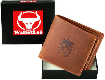 

WalletLee Men Brown Genuine Leather Wallet(8 Card Slots)