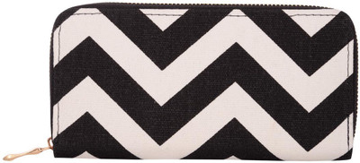 

KRIO DESIGNS Women Casual Black, White Canvas Wallet(14 Card Slots)