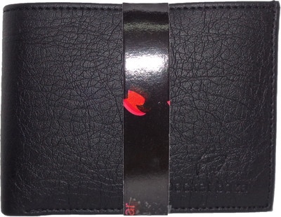 

pocket bazar Men Casual Black Artificial Leather Wallet(8 Card Slots)