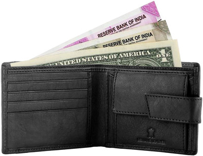 

Tamanna Men Black Genuine Leather Wallet(9 Card Slots)