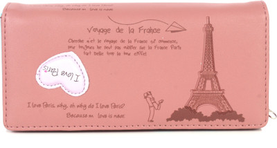 

b4bags Girls Casual Pink Artificial Leather Wallet(5 Card Slots), Rose wood