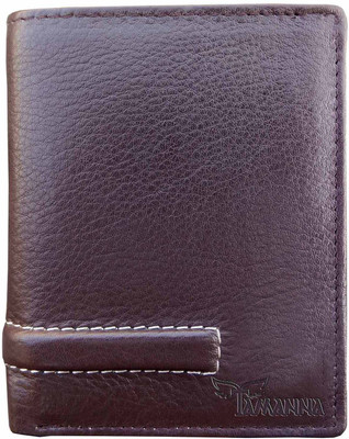 

Tamanna Men Brown Genuine Leather Wallet(6 Card Slots), Dark brown