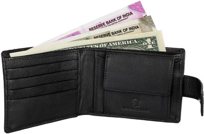 

Tamanna Men Black Genuine Leather Wallet(8 Card Slots)
