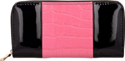

KRIO DESIGNS Women Casual Pink, Black Artificial Leather Wallet(14 Card Slots), Multicolor