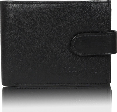 

Phoenix Men Black Genuine Leather Wallet(9 Card Slots)