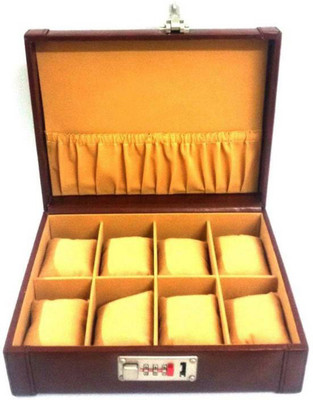 SuvidhaArts Storage Case Watch Box(Brown, Holds 8 Watches)