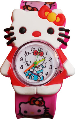 

SS Traders -Cute Kids Pink Kitty Analog Strap Watch - Good gifting Item-32423 Watch - For Boys & Girls