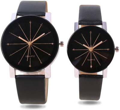

Varni Retail super stylish designer crestal couple watches combo women and girls Watch - For Couple