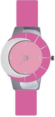 

goodfortune Pink Dial Analog Watch pink half moon series Watch - For Girls