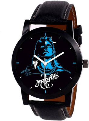 

goodfortune Mahadev Print Dial Black Leather Belt Watch For Boys & Girls DEV Watch - For Boys & Girls
