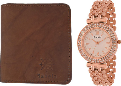 

Rabela Wallet, Analog Watch Combo(Brown, Brown)