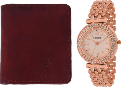 

Rabela Wallet, Analog Watch Combo(Brown, Brown)