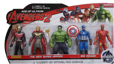 

S.R BROTHERS Avengers Infinity War Action Figure of 5 Super Heroes (Multicolor)(Multicolor)
