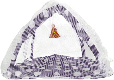 

PujaSamagriOnline Thakur Ji / Ladoo Gopal / Laddu gopal / Thakurji / krishna/ bal gopal jali bed / singhasan with mosquito net and pillow (Purple Polka) Thakur Ji Bed / Bal Gopal Ji Bed/singhasan/ mandir Jali Bed / Singhasan(Fabric, Purple)