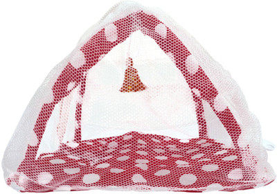 

PujaSamagriOnline Thakur Ji / Ladoo Gopal / Laddu gopal / Thakurji / krishna/ bal gopal jali bed / singhasan with mosquito net and pillow (Red Polka) Thakur Ji Bed / Bal Gopal Ji Bed/singhasan/ mandir Jali Bed / Singhasan(Fabric, Red)