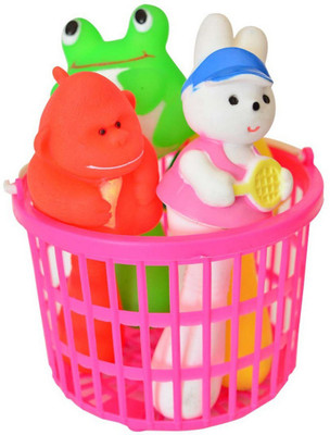 

ToyCart Squeezy Rattle Animals in Basket Rattle(Multicolor)