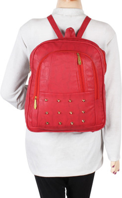 

Rajni Fashion PU Leather Backpack School Bag Student Backpack Traval bag 4L Backpack (Red) 4 L Backpack(Red)
