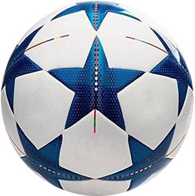 National Sports Star one PVC Football - Size: (Pack of 1, White, Blue