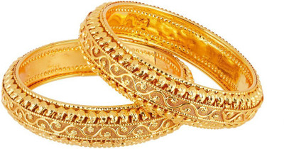 ZENEME Alloy Gold-plated Bangle Set(Pack of 2)
