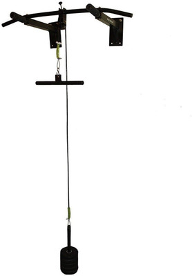 

IBS Heavy Duty Home Gym Pull up Bar with Top Pulley Solid Wall Mounted Pull Body Building Fitness Gym Accessories upper body workout Pull-up Bar(Black)