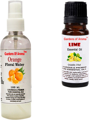 

Gardens Of Aroma Orange Floral Water And Lime Essential Oil(110 ml)