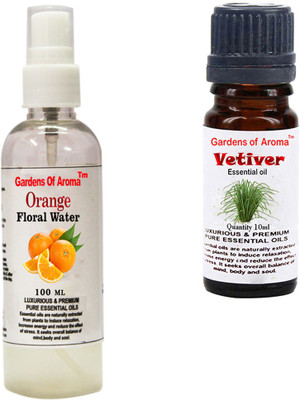 

Gardens Of Aroma Orange Floral Water And Vetiver Essential Oil(110 ml)