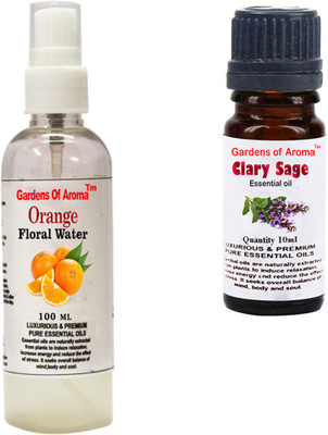 

Gardens Of Aroma Orange Floral Water And Clary sage Essential Oil(110 ml)