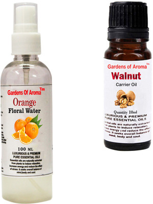

Gardens Of Aroma Orange Floral Water And Walnut Essential Oil(110 ml)