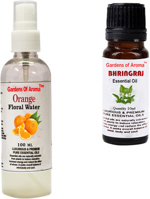 

Gardens Of Aroma Orange Floral Water And Bhringraj Essential Oil(110 ml)
