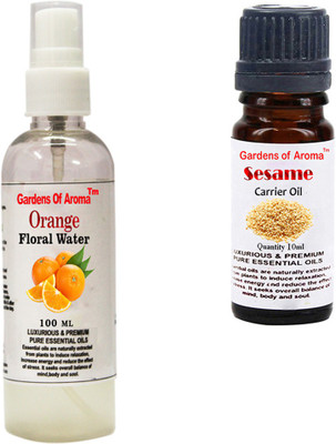 

Gardens Of Aroma Orange Floral Water And Sesame Essential Oil(110 ml)