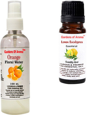 

Gardens Of Aroma Orange Floral Water And Lemon eucalyptus Essential Oil(110 ml)